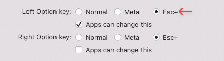 iTerm2 options